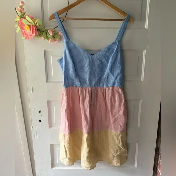 cynthia rowley blue linen dress Sleeveless Bonded Dress – Cynthia Rowley main image 0